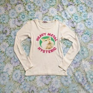 - hysteric glamour heavy metal hamster long sleeve top - y2k / 2000’s -